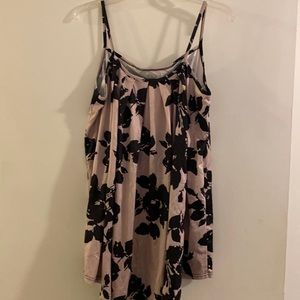 Pink and black tank top